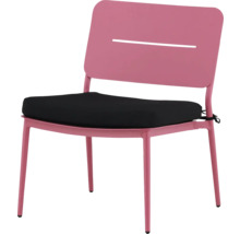 Rosa stol med svart sittdyna