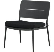 Svart stol med sittdyna