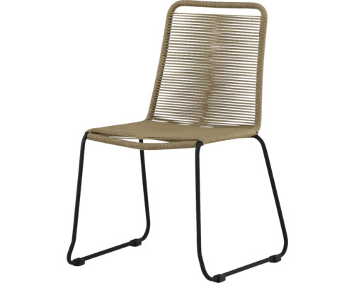 Stol med rep sits och metallram