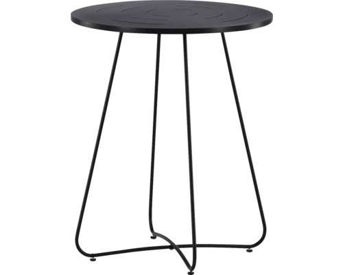 Runt ståbord med metallram