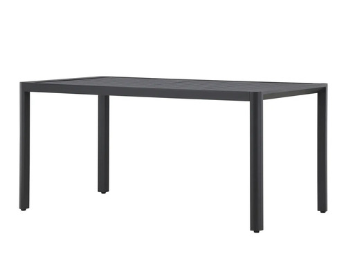 Rektangulärt trädgårdsbord av aluminium