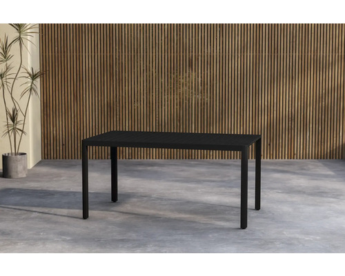 Rektangulärt trädgårdsbord i metall