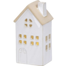 Dekorativ huslykta i keramik med fönsteröppningar