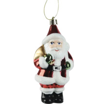 Julgransprydnad med jultomtemotiv och hängare