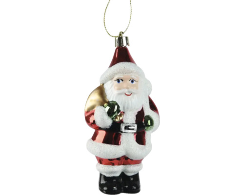 Julgransprydnad med jultomtemotiv och hängare