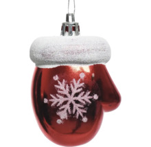 Julgranskula i form av en vante med snöflingamönster