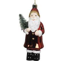 Jultomtefigur med träd som julgransprydnad