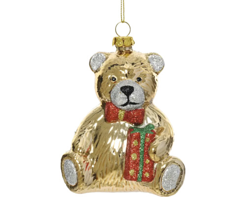 Julgranskula nallebjörn med present