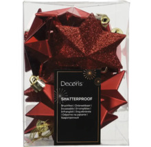 Förpackning med okrossbara julstjärnor med hängare