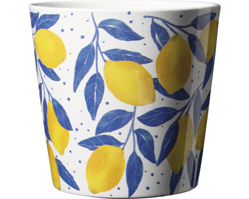 Blomkruka med citronmotiv