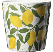 Blomkruka med citronmönster
