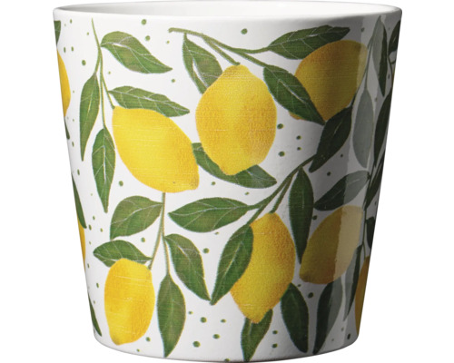 Blomkruka med citronmönster
