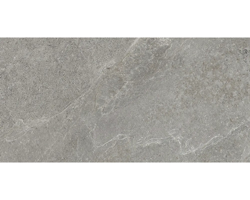 Grå keramikplatta med matt yta.