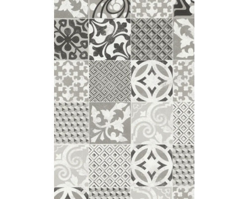 Kakelmönster med olika geometriska och blommiga mönster