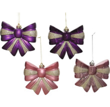 Flerfärgade rosetter som julgransdekorationer