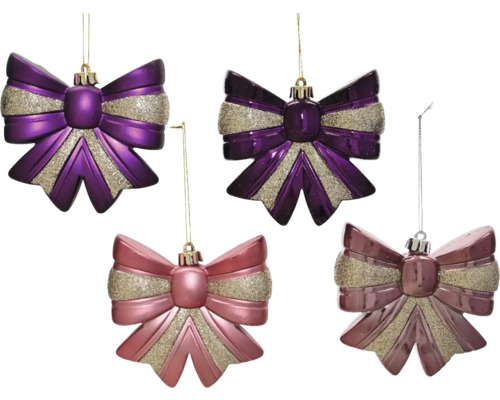 Flerfärgade rosetter som julgransdekorationer