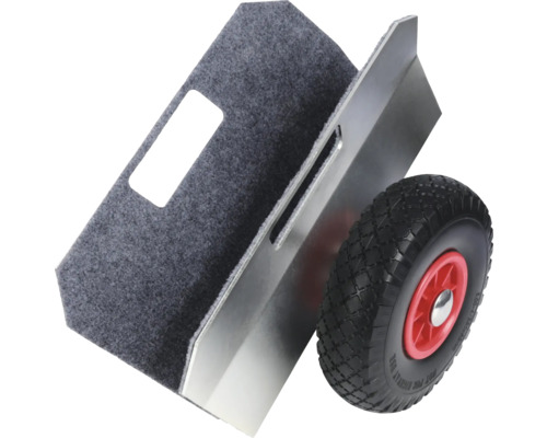 Transportkärra med hjul och filtklädsel