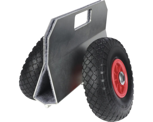 Möbelrulle med två hjul och handtagsöppning