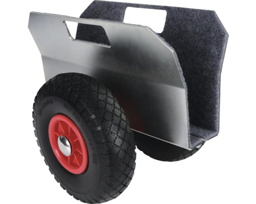 Transportkärra med två hjul och bärhandtag