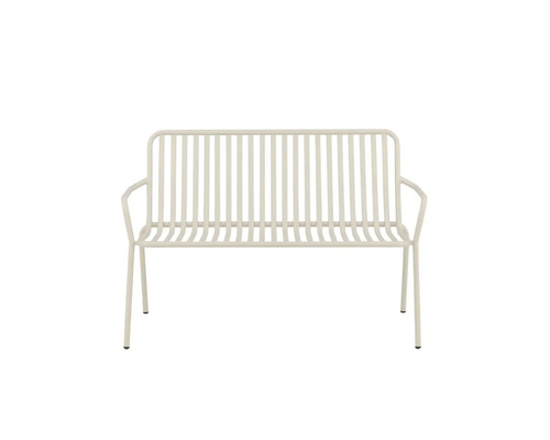 Metallträdgårdsbänk för två personer