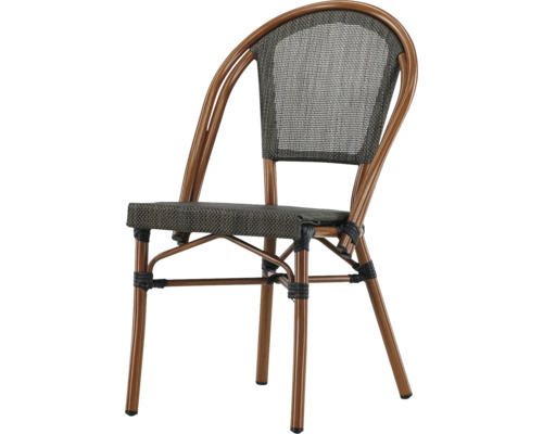 Caféstol med flätad sits och ryggstöd
