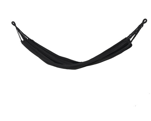 Svart hängmatta i tyg med repupphängning