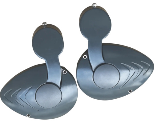 Två stålskyttemål för lerduveskytte