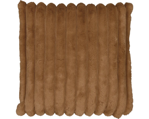 Prydnadskudde NOBLE HOUSE Stanley rost 45x45cm Fyrkantig dekorativ kudde med ribbad textur