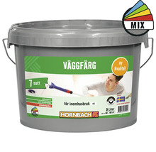 Grå hink med matt väggfärg för inomhusbruk med en kapacitet på fem liter
