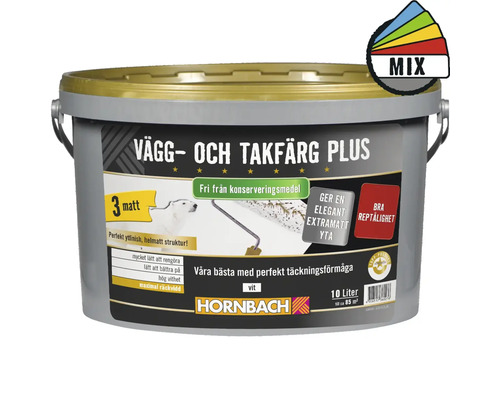 Vägg- och Takfärg Plus HORNBACH konserveringsmedelsfri 10L Vägg- och Takfärg Plus HORNBACH konserveringsmedelsfri 10L