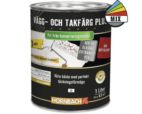 Vägg- och Takfärg HORNBACH Plus 1L