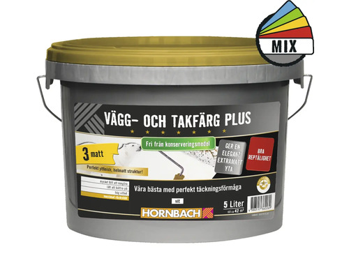 Vägg- och Takfärg Plus HORNBACH 5L