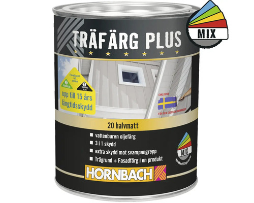 Träfärg plus HORNBACH vit 1L