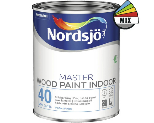 Snickerifärg NORDSJÖ Master Wood Paint Indoor 40 halvblank 1L Snickerifärg NORDSJÖ Master Wood Paint Indoor 40 halvblank 1L