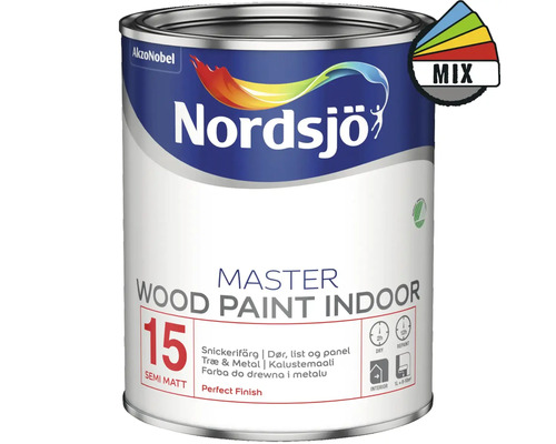 Snickerifärg NORDSJÖ Master Wood Paint Indoor 15 halvmatt 1L