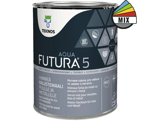 Snickerifärg TEKNOS Futura Aqua 5 Bas 1 1L