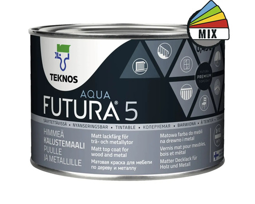 Snickerifärg TEKNOS Futura Aqua 5 Bas 1 0,5L