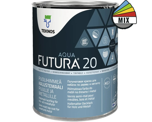 Lackfärg TEKNOS Futura Aqua 20 Bas 1 1L
