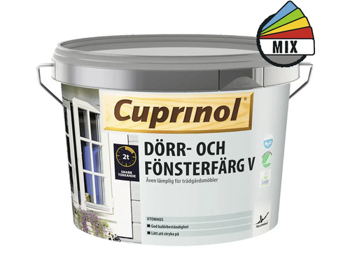 Dörr- & fönsterfärg CUPRINOL V vit 2,5L Cuprinol dörr- och fönsterfärg i hink