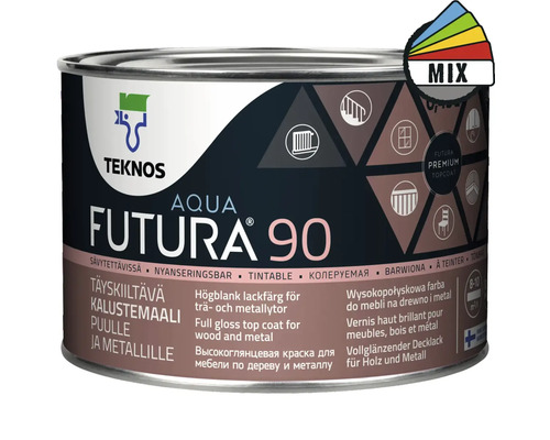 Lackfärg TEKNOS Futura Aqua 90 Bas 1 0,5L