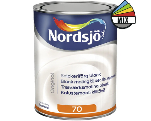 Snickerifärg NORDSJÖ Original blank vit 1L Nordsjö lackfärg i burk med Mix symbol