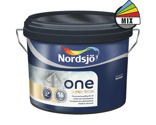 Fasadfärg NORDSJÖ One super tech vit 2,5L Burk Nordsjö One Super Tech fasadfärg för trä