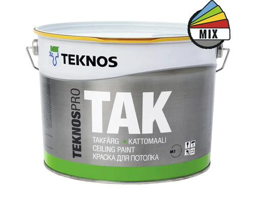 Takfärg TEKNOS Teknospro tak vit 9L