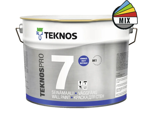 Väggfärg TEKNOS Teknospro 7 vit 9L