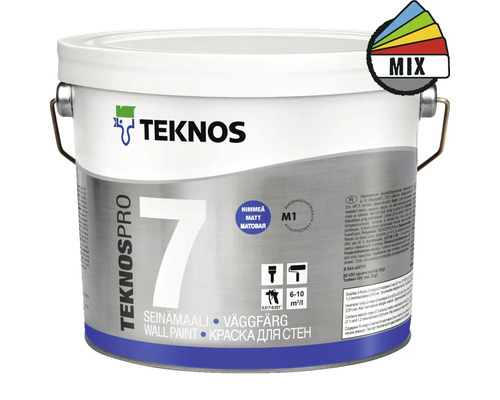 Väggfärg TEKNOS Teknospro 7 vit 2,7L