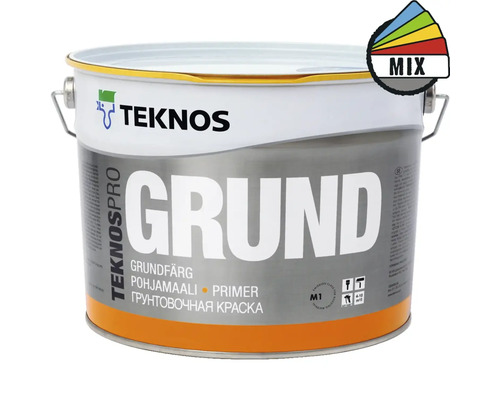 Väggfärg TEKNOS Teknospro Grundfärg vit 9L