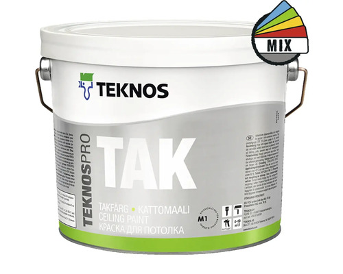Takfärg TEKNOS Teknospro tak vit 2,7L