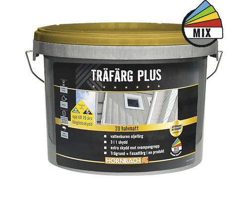 Träfärg plus HORNBACH vit 10L