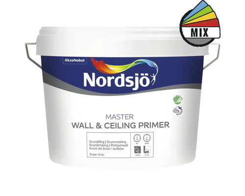 Vägg- & takfärg NORDSJÖ Master Wall & Ceiling Primer BW 2,5 L Vägg- & takfärg NORDSJÖ Master Wall & Ceiling Primer BW 2,5 L