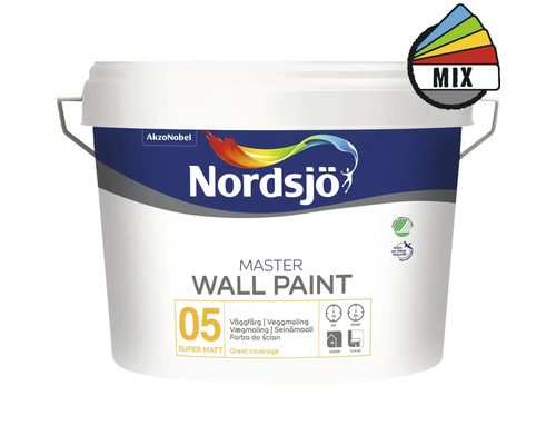Väggfärg NORDSJÖ Master Wall 5 matt vit 10L